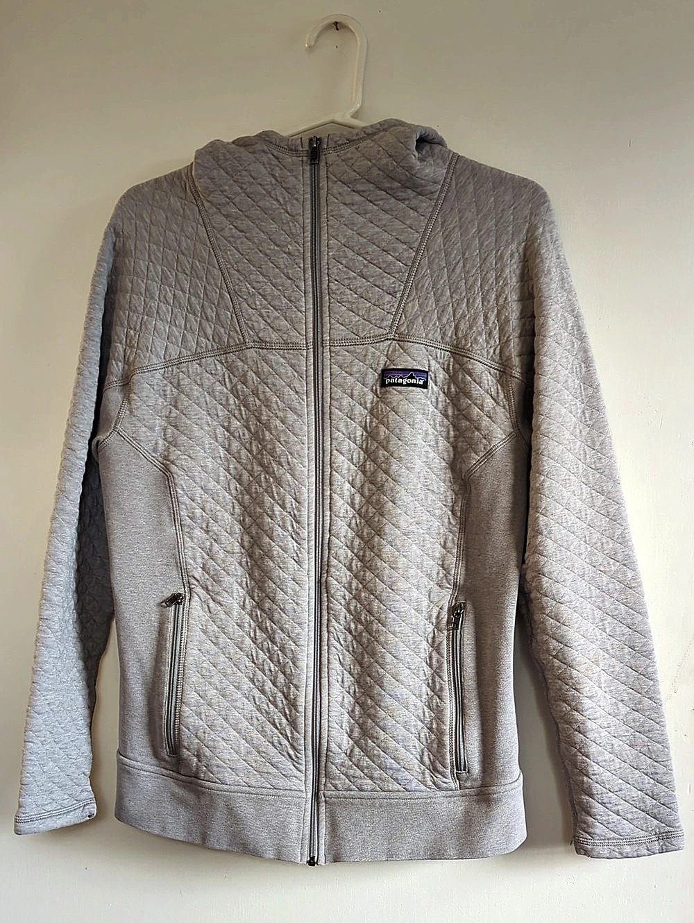 Patagonia Organic Cotton Quilt Full-Zip Hoody Gray Women's Medium